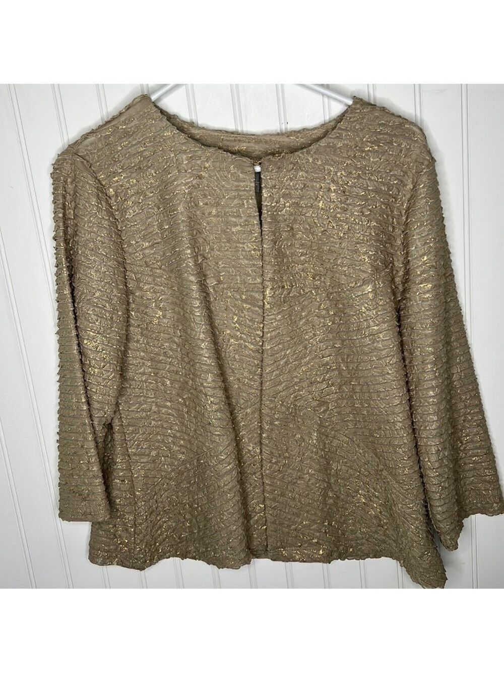 Travelers Collection by Chicos Ruffled lightweight jacket Size 1